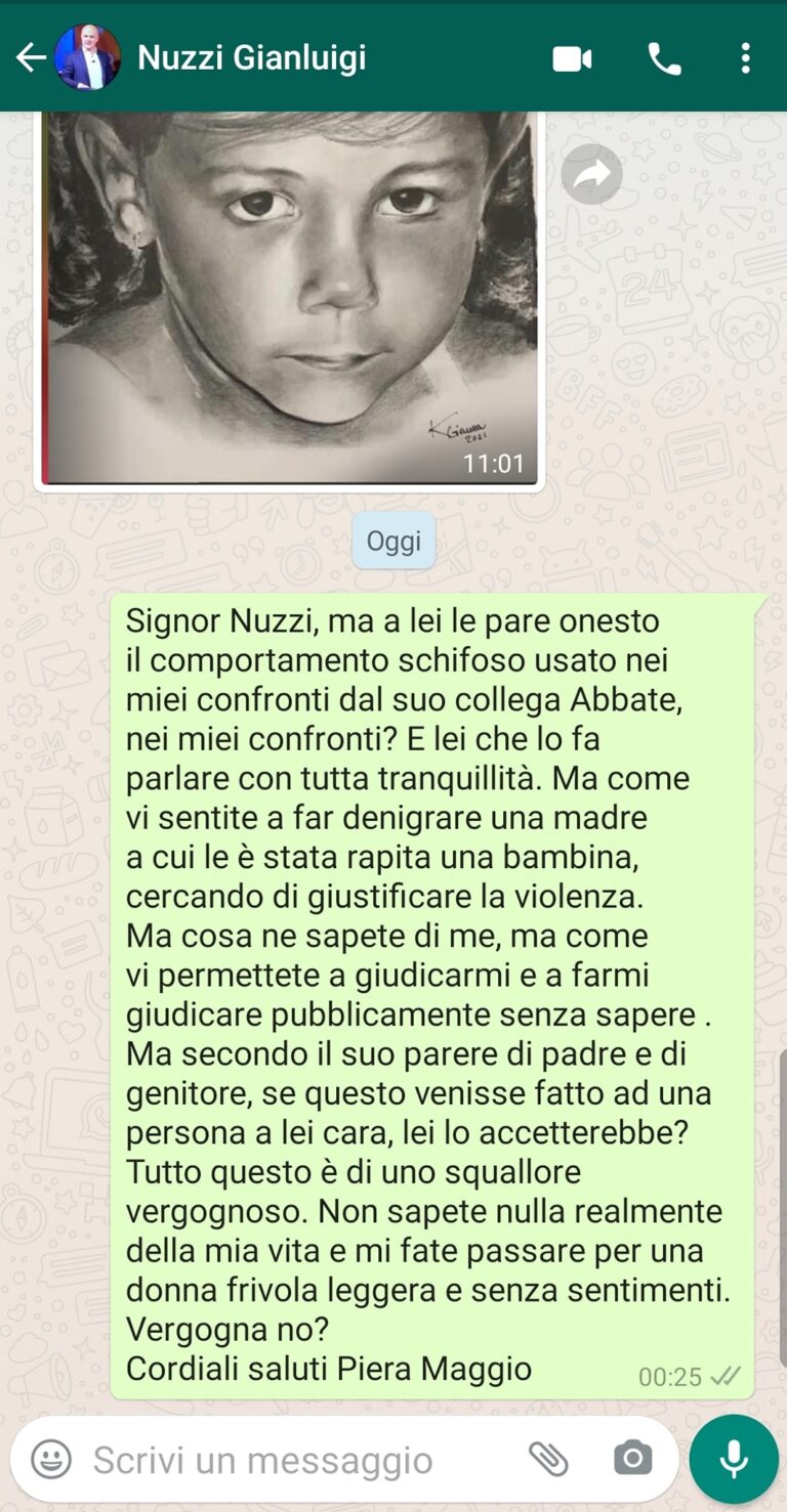 Piera Maggio contro Nuzzi e Abbate: "Tutto questo è di uno ...