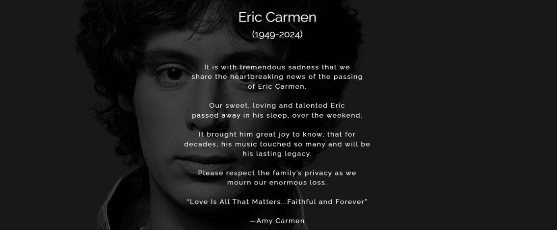 Addio a Eric Carmen