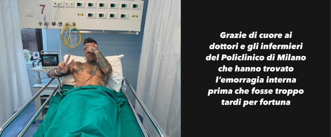 Fedez di nuovo ricoverato, l'annuncio sui social e la frecciatina a...