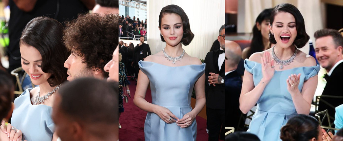 Golden Globe 2025: il beauty look di Selena Gomez ispirato a Sofia Loren e Marilyn Monroe