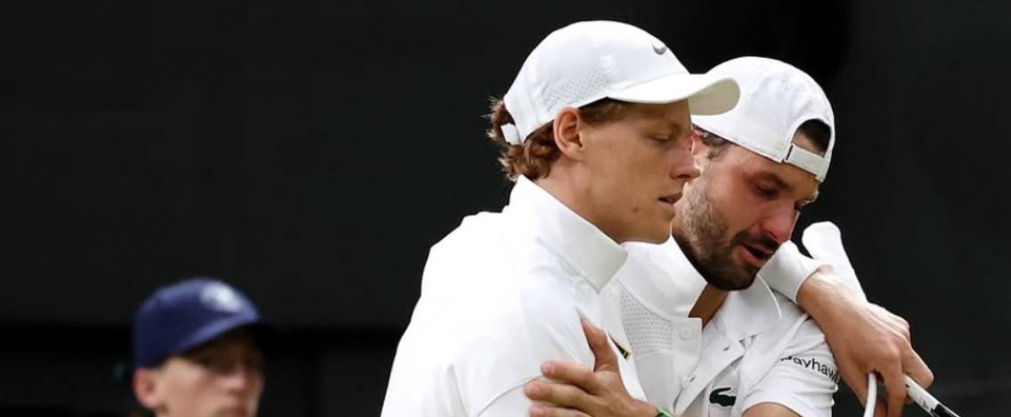 Wimbledon, Sinner come sta dopo la caduta? Wimbledon, Sinner come sta dopo la caduta?